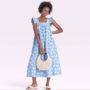 A New Day Blue & White Dress